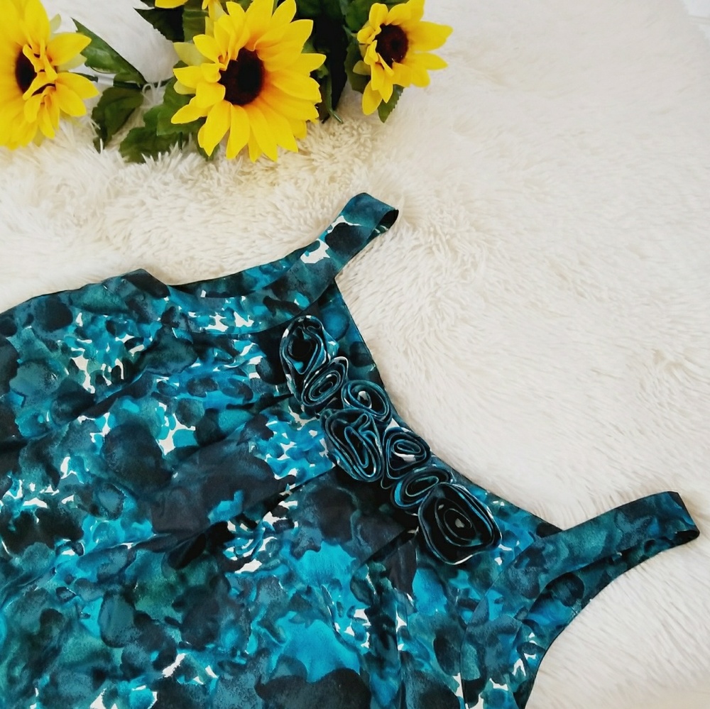 J. Crew floral Rosette Tank